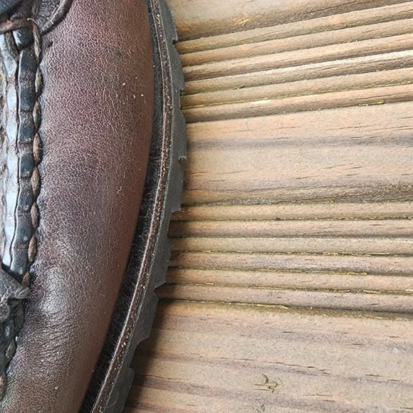 Men\'s LL Bean Dark Brown Soft Leather Winter Sole Leather Tasseled Loafers 11.5D main image 13